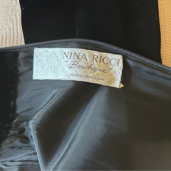 Nina ricci Vintage black long maxi dress size 4/6 velvet dress whimsigoth moody - Picture 6 of 16